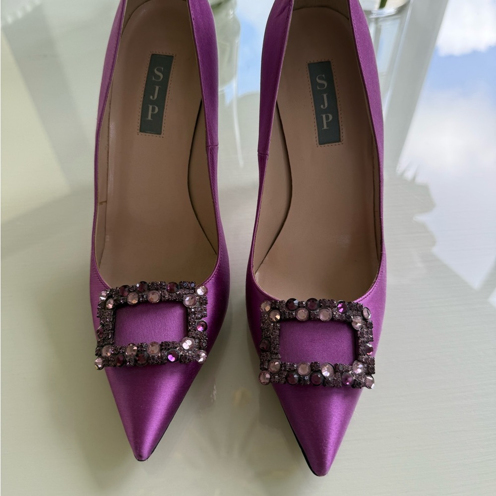 SJP by Sarah Jessica Parker Purple Satin Heels